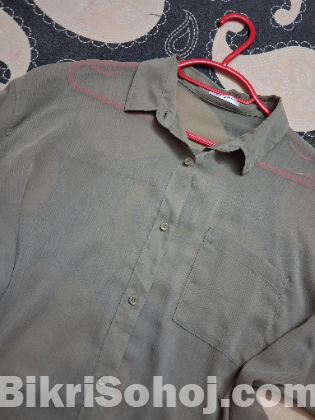 Women's see through baggy shirt